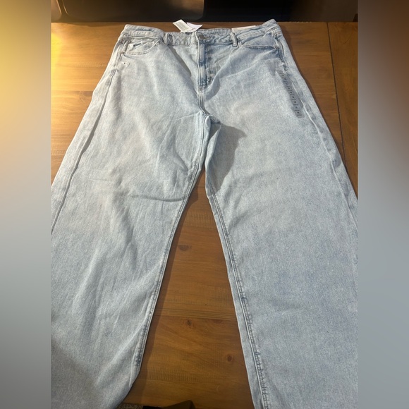 NWT AE Dreamy Drape Stretch Super High-Waisted Baggy Wide-Leg Jean - Picture 2 of 12